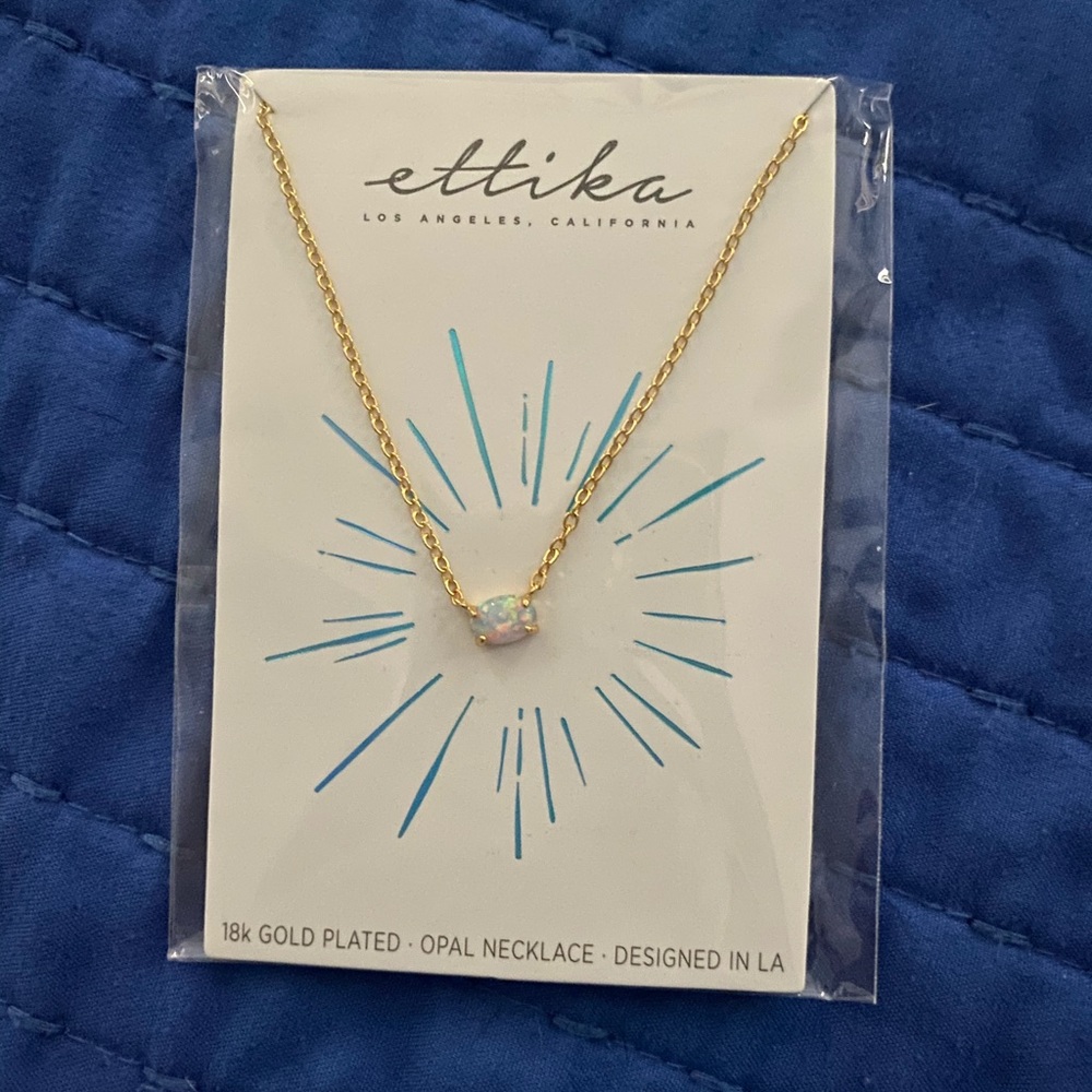 Ettika 18k gold opal necklace
